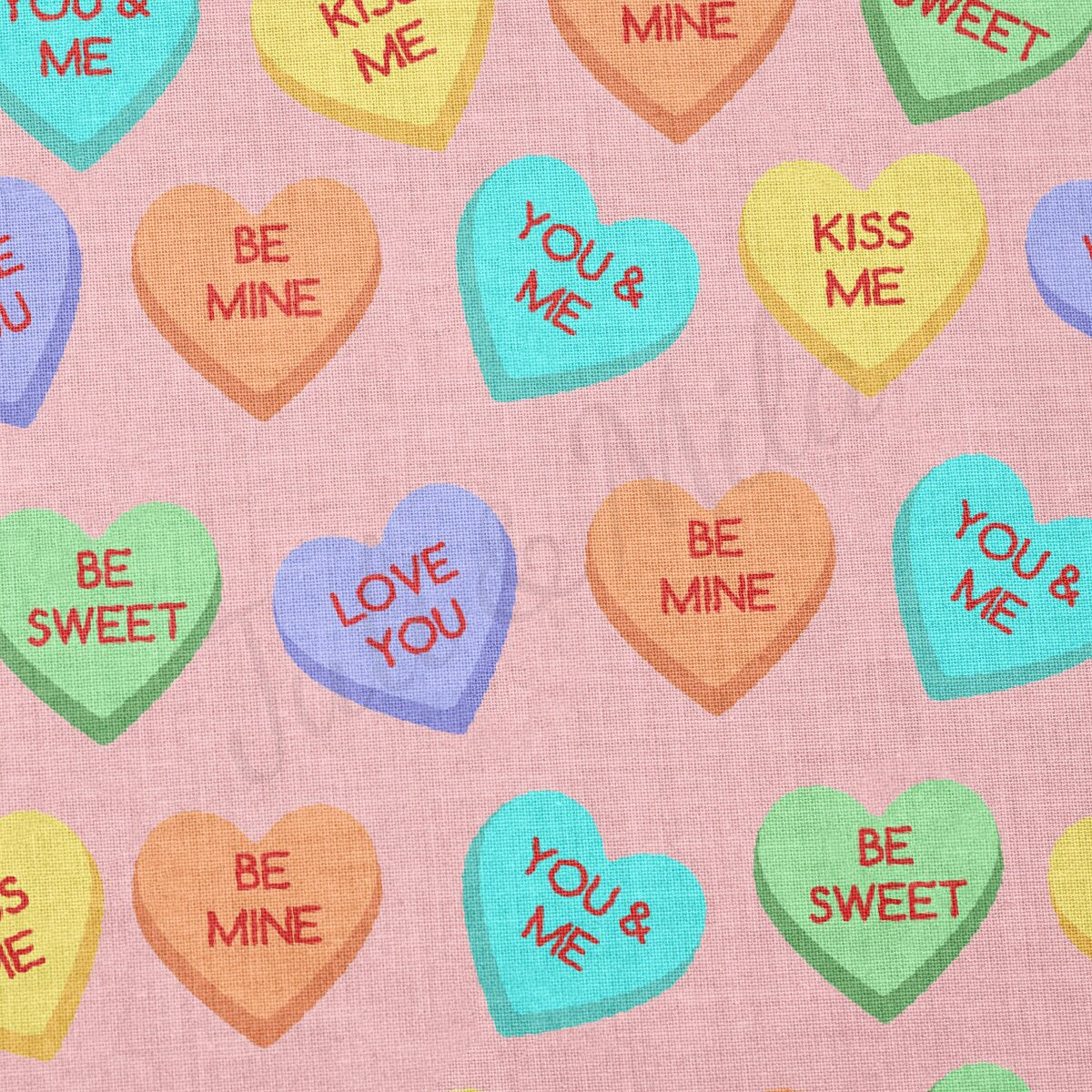 100% Cotton Fabric By the Yard Printed in USA Cotton Sateen -  Cotton CTN1055 Valentine's Day