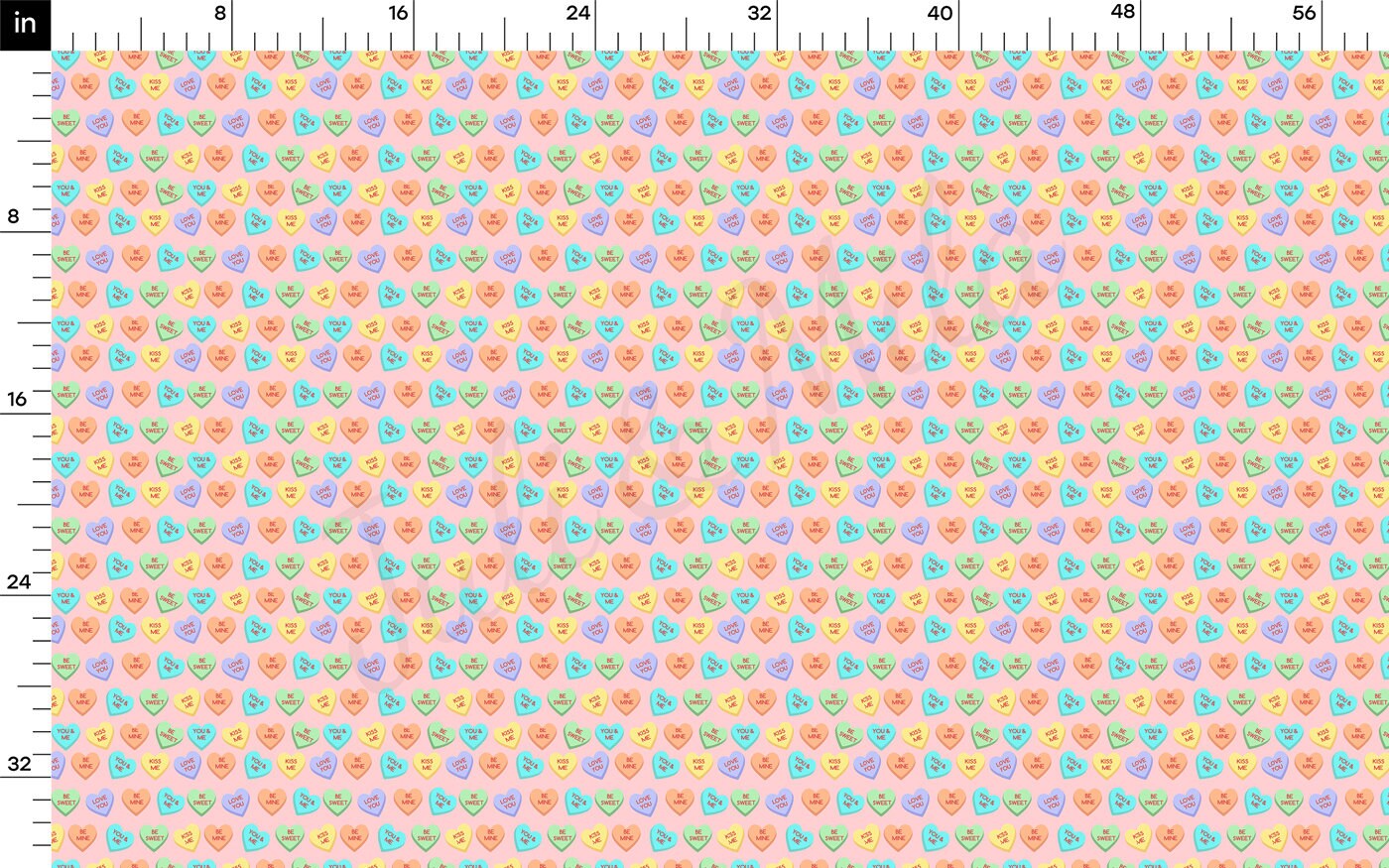 100% Cotton Fabric By the Yard Printed in USA Cotton Sateen -  Cotton CTN1055 Valentine's Day