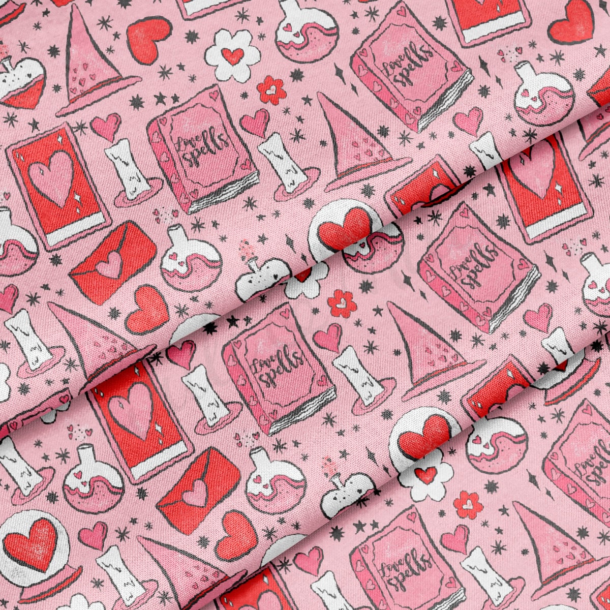 100% Cotton Fabric By the Yard Printed in USA Cotton Sateen -  Cotton CTN1223 Valentine's Day