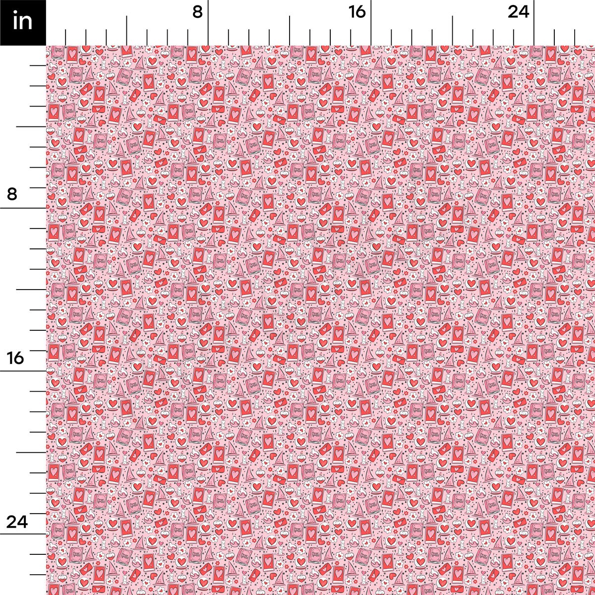 100% Cotton Fabric By the Yard Printed in USA Cotton Sateen -  Cotton CTN1223 Valentine's Day
