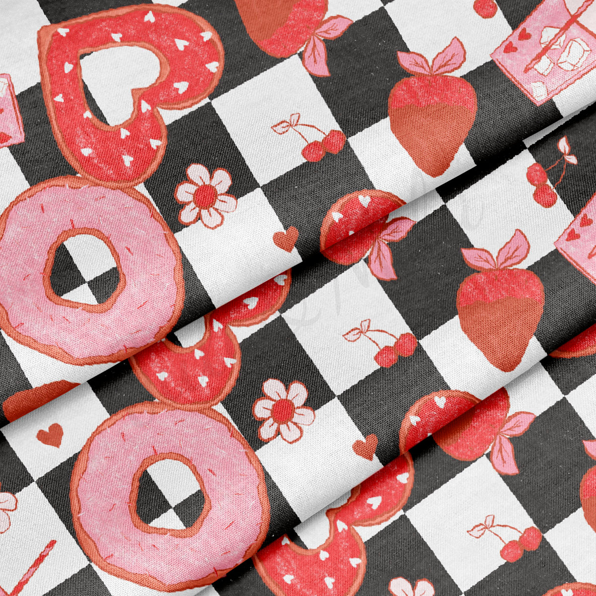 100% Cotton Fabric By the Yard Printed in USA Cotton Sateen -  Cotton CTN1226 Valentine's Day