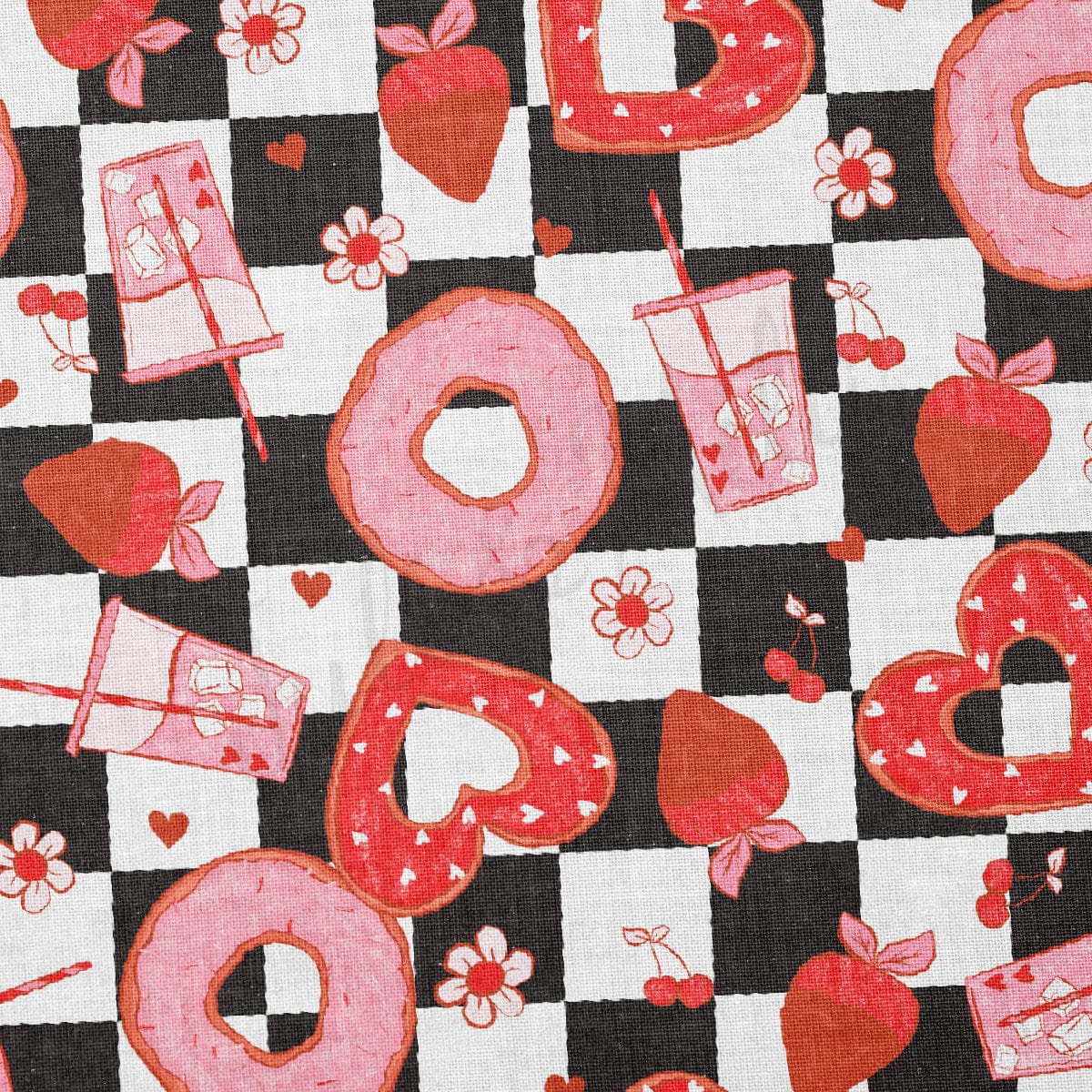 100% Cotton Fabric By the Yard Printed in USA Cotton Sateen -  Cotton CTN1226 Valentine's Day