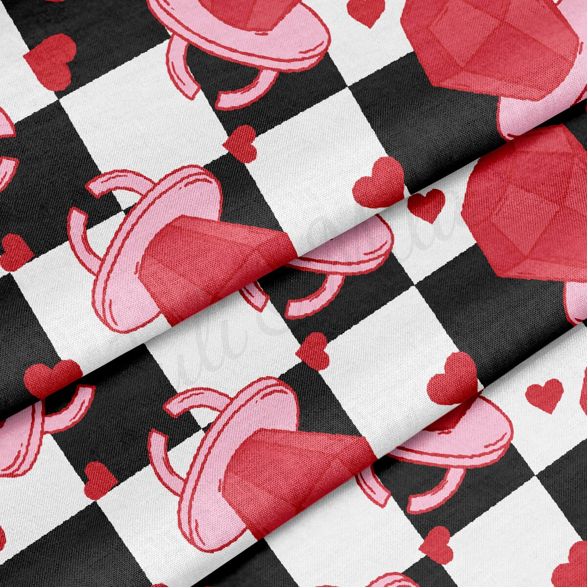 100% Cotton Fabric By the Yard Printed in USA Cotton Sateen -  Cotton CTN1243 Valentine's Day