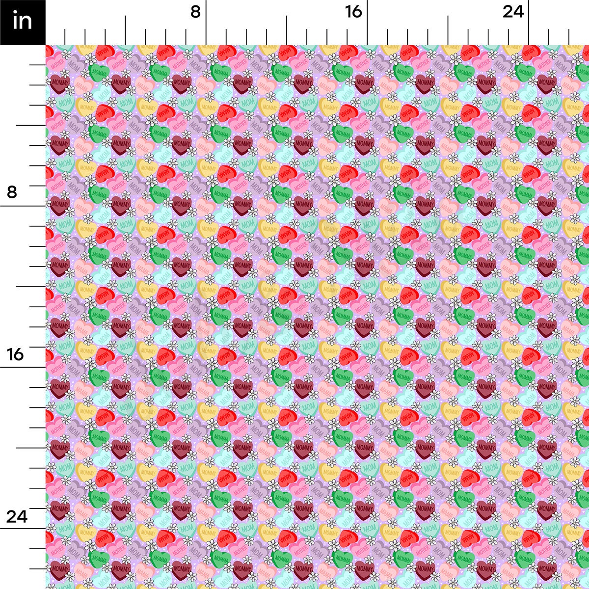 100% Cotton Fabric By the Yard Printed in USA Cotton Sateen -  Cotton CTN1263 Valentine's Day
