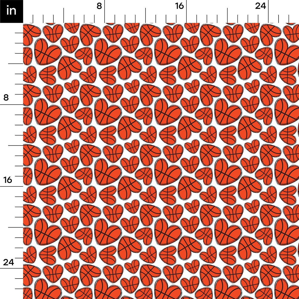 100% Cotton Fabric By the Yard Printed in USA Cotton Sateen -  Cotton  CTN319 Basketball