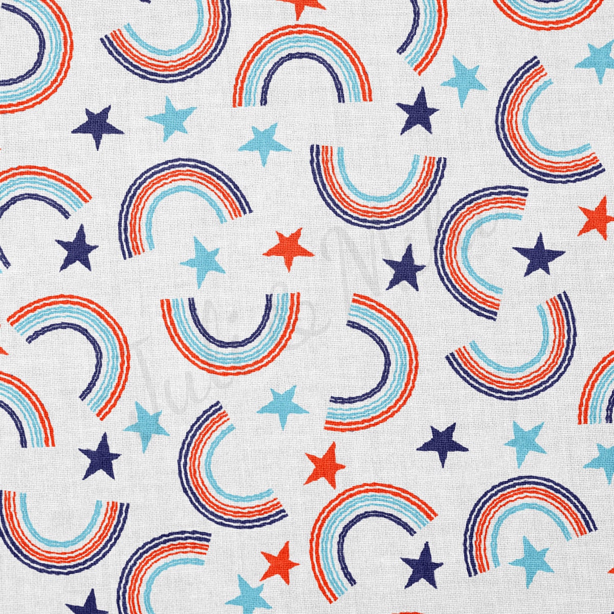 100% Cotton Fabric By the Yard Printed in USA Cotton Sateen -  Cotton CTNPT76 4th of July