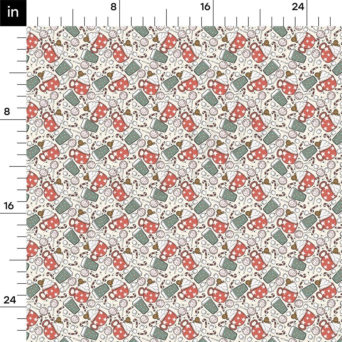 100% Cotton Fabric By the Yard Printed in USA Cotton Sateen -  Cotton  CTN01 Christmas