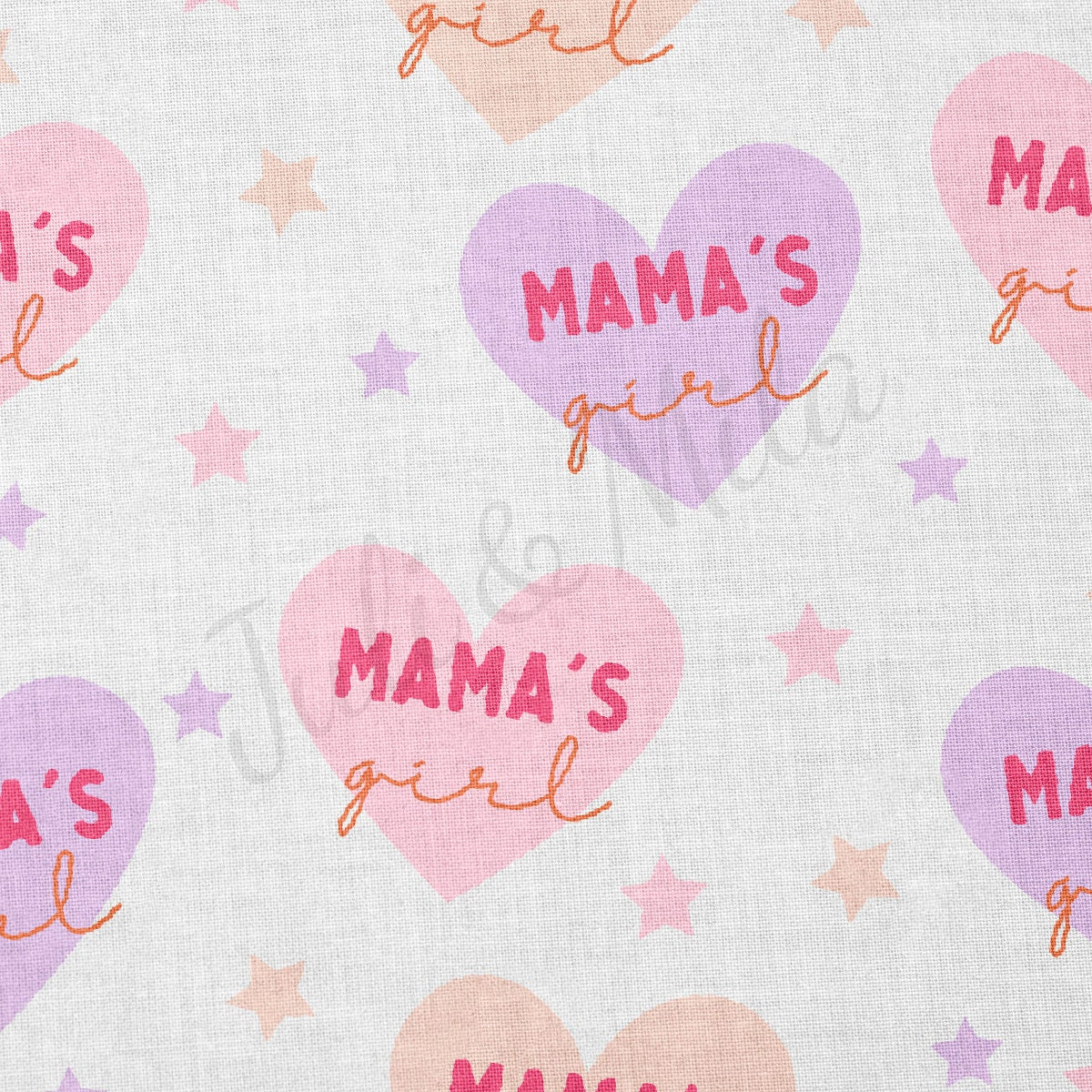 100% Cotton Fabric By the Yard Printed in USA Cotton Sateen -  Cotton  CTN1398 Mama's Girl
