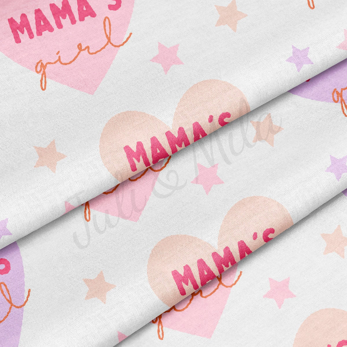 100% Cotton Fabric By the Yard Printed in USA Cotton Sateen -  Cotton  CTN1398 Mama's Girl