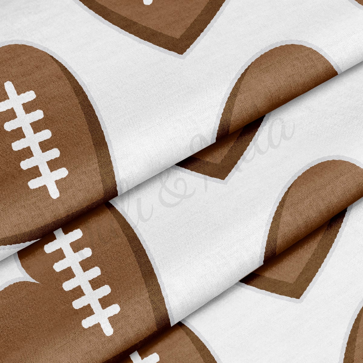 100% Cotton Fabric By the Yard Printed in USA Cotton Sateen -  Cotton  CTN788 Football