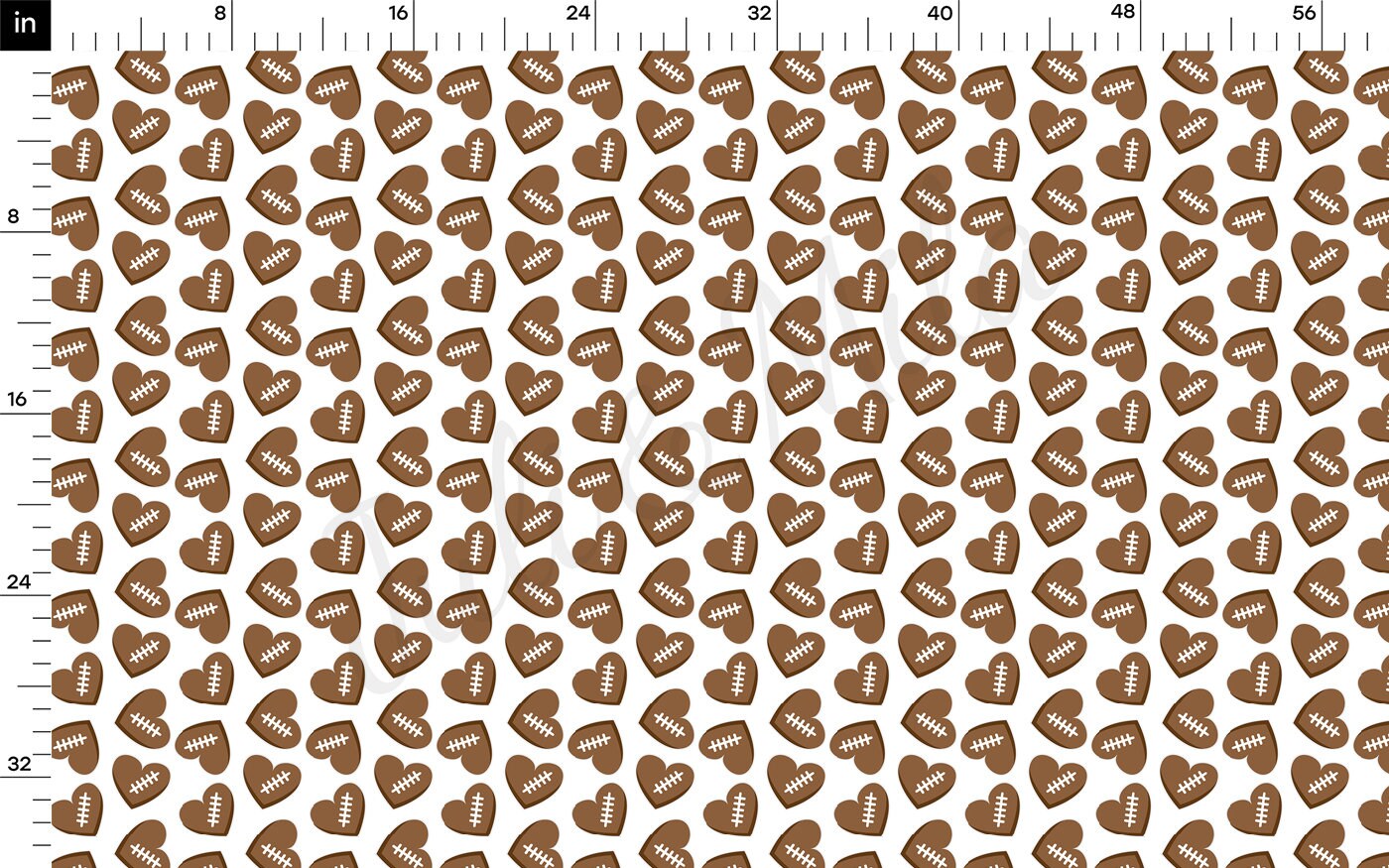 100% Cotton Fabric By the Yard Printed in USA Cotton Sateen -  Cotton  CTN788 Football