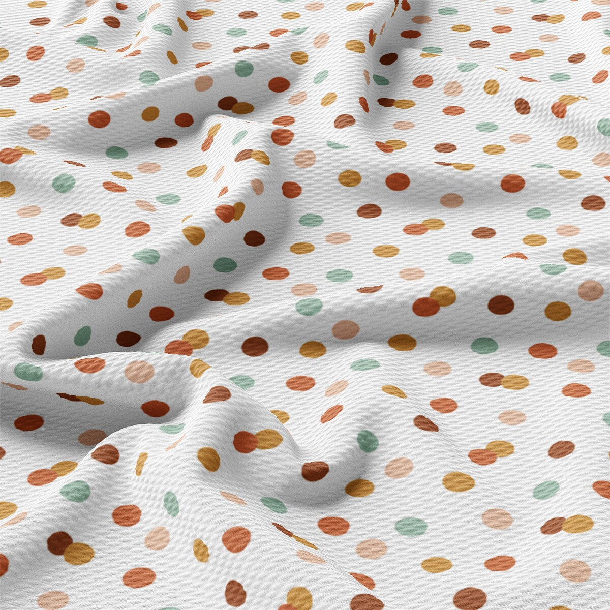 a close up of a polka dot fabric