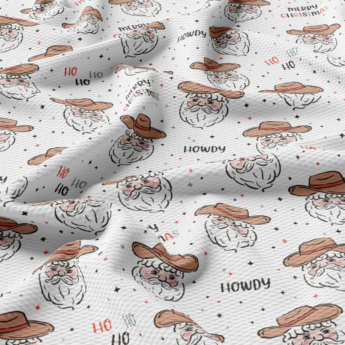 a close up of a pattern of snowmen wearing hats