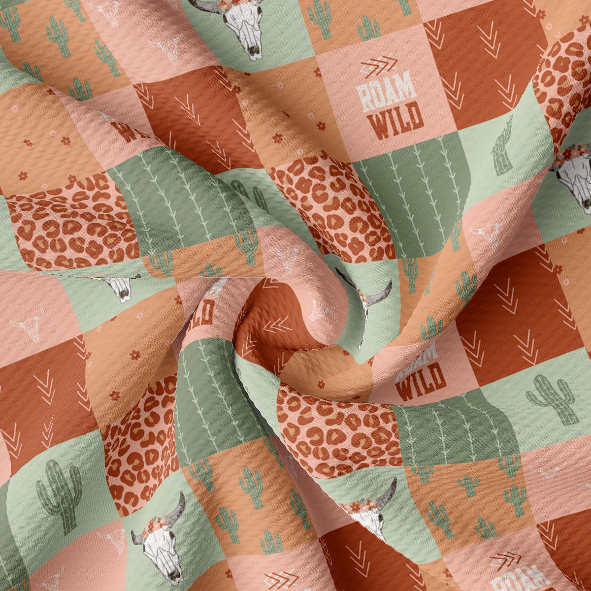 a fabric with a pattern of animals and plants