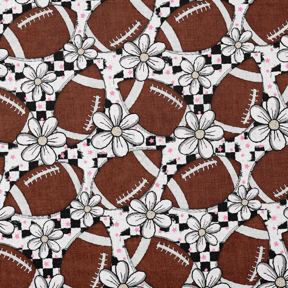 100% Cotton Fabric By the Yard Printed in USA Cotton Sateen -  Cotton CTN1362 Football
