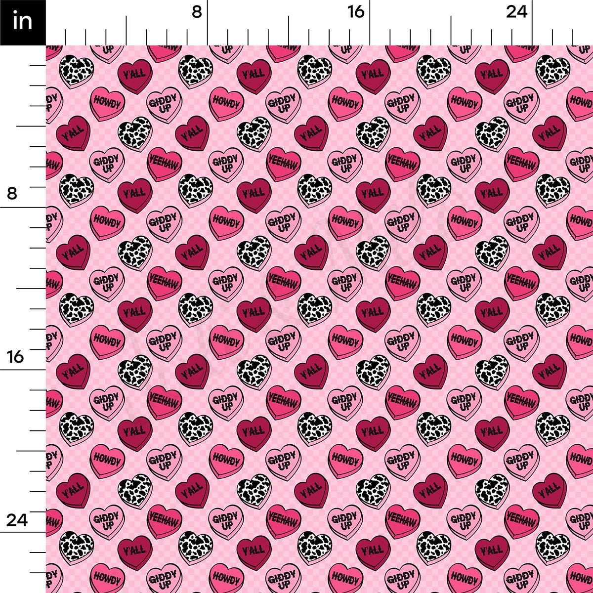 100% Cotton Fabric By the Yard Printed in USA Cotton Sateen -  Cotton CTN1319 Valentine's Day