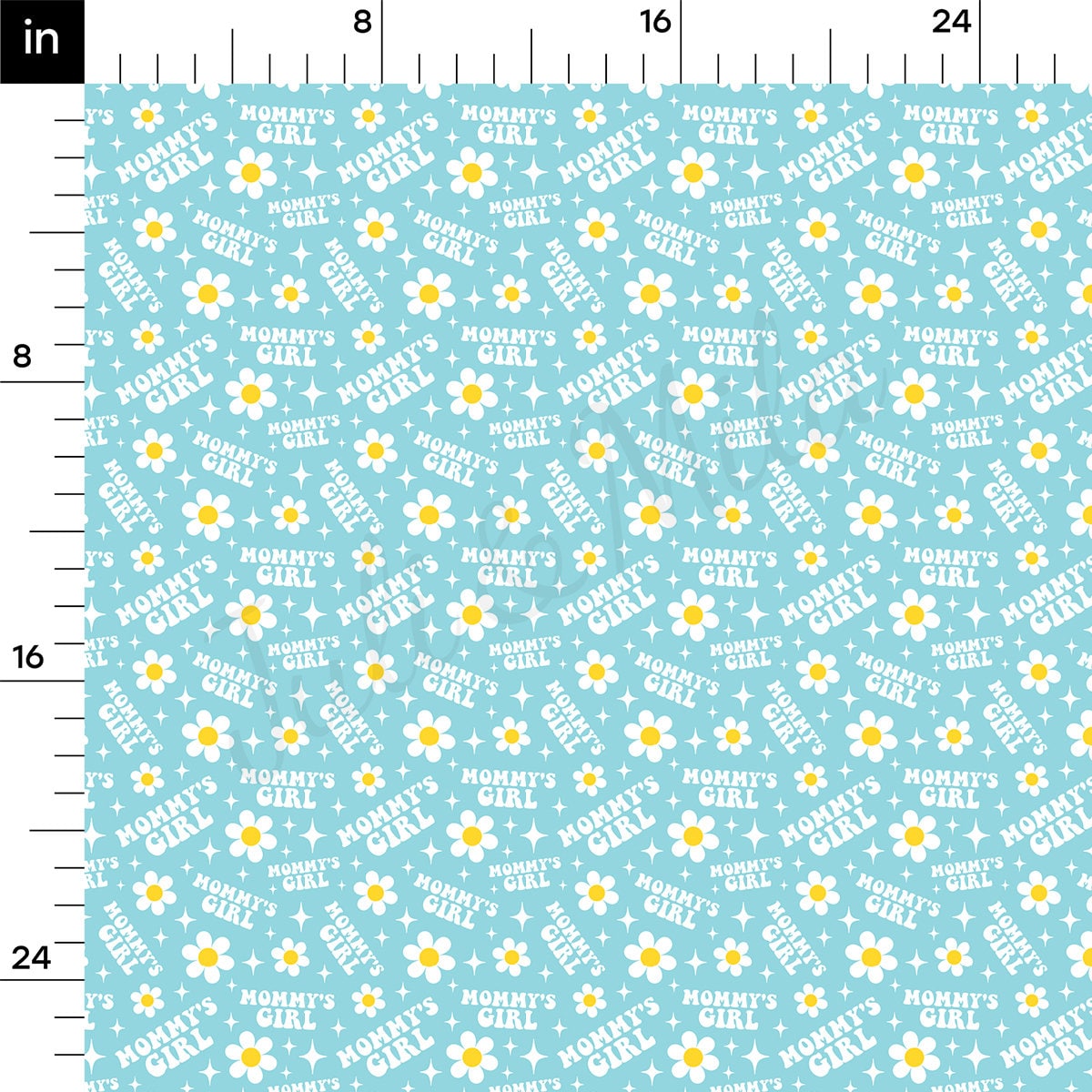 100% Cotton Fabric By the Yard Printed in USA Cotton Sateen -  CottonCTN306 Mommy's Girl