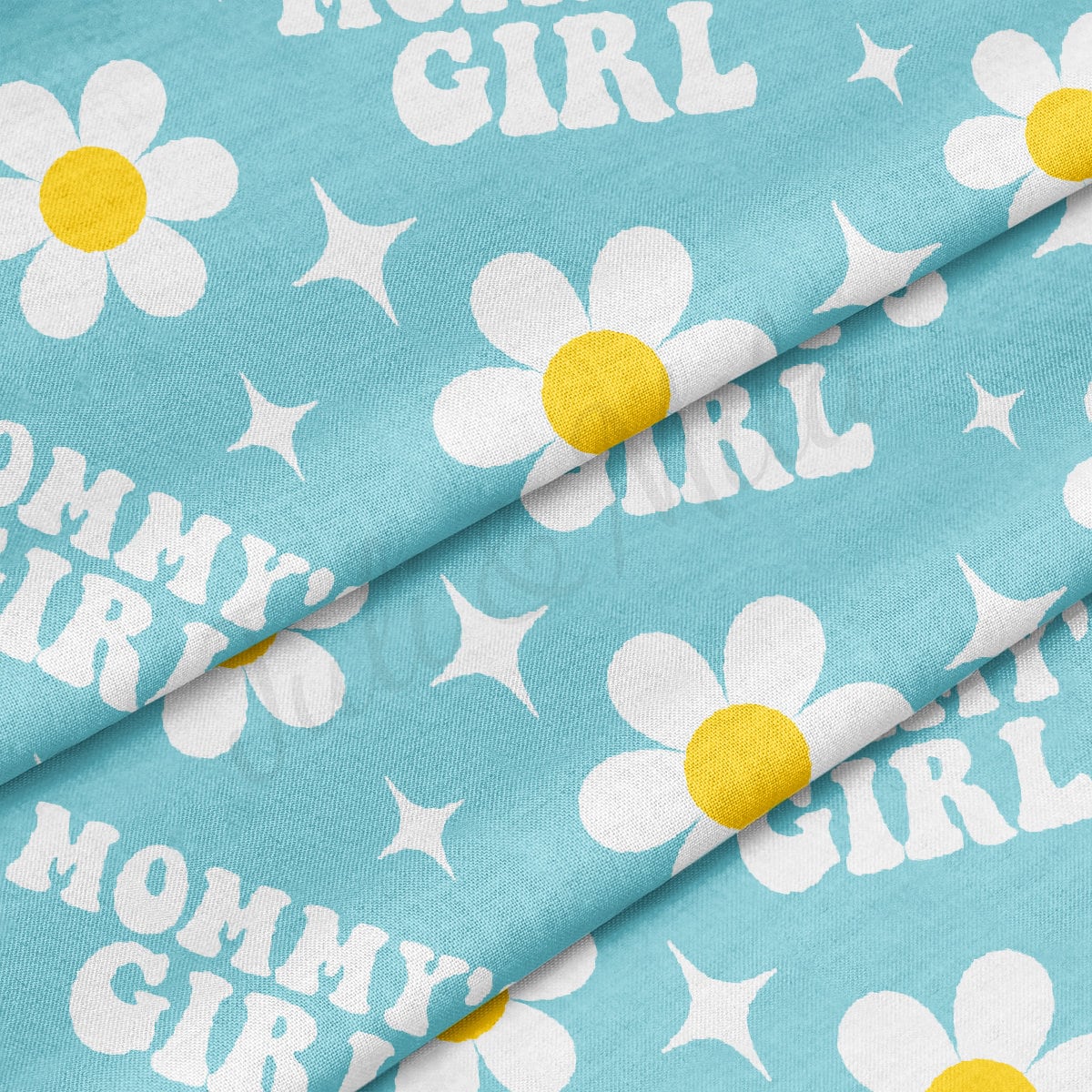 100% Cotton Fabric By the Yard Printed in USA Cotton Sateen -  CottonCTN306 Mommy's Girl