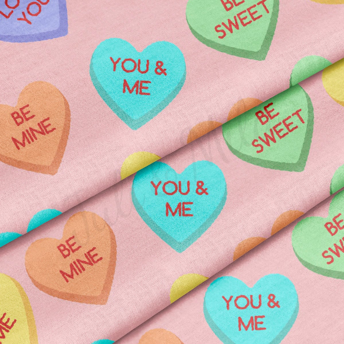 100% Cotton Fabric By the Yard Printed in USA Cotton Sateen -  Cotton CTN1055 Valentine's Day