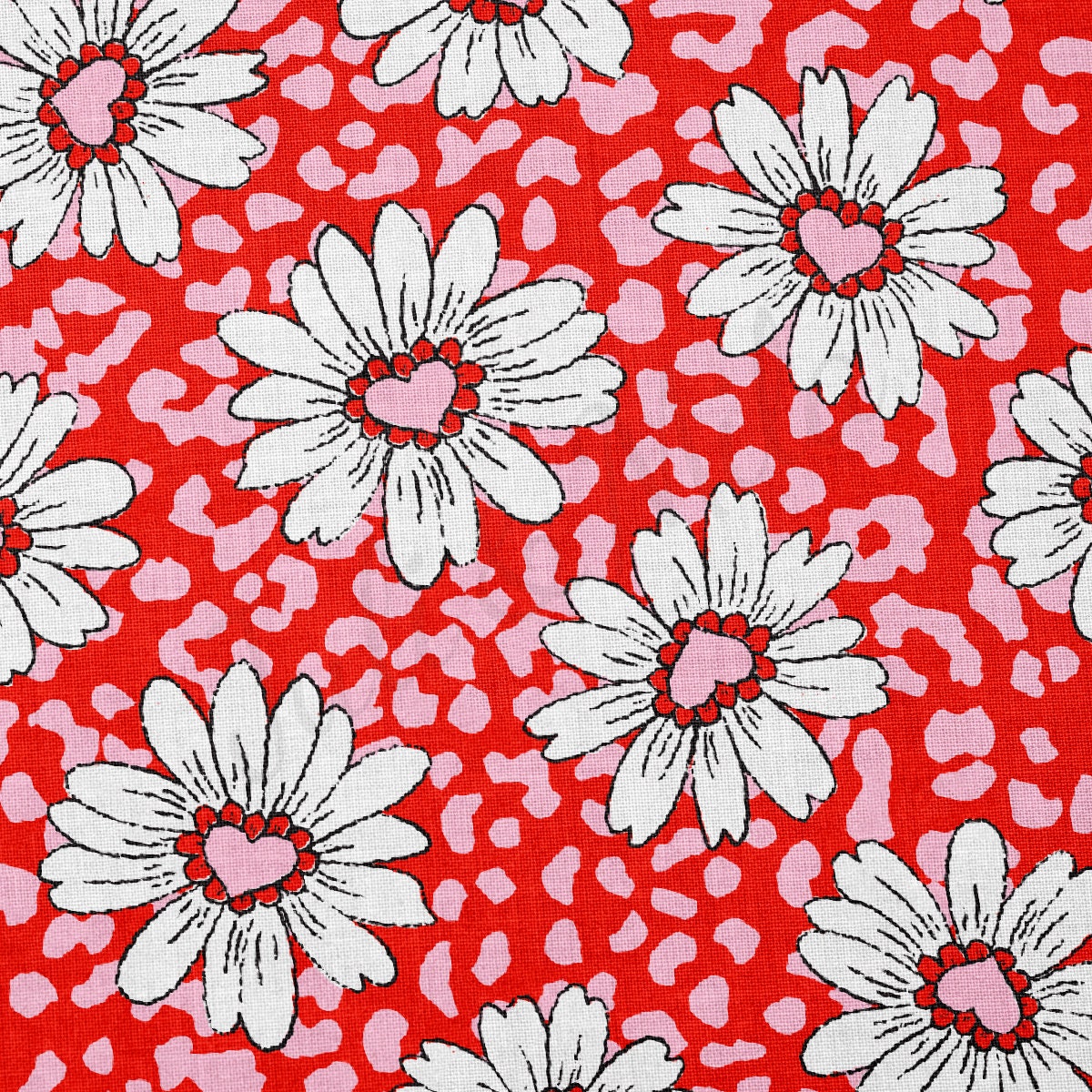 100% Cotton Fabric By the Yard Printed in USA Cotton Sateen -  Cotton CTN1096 Valentine's Day