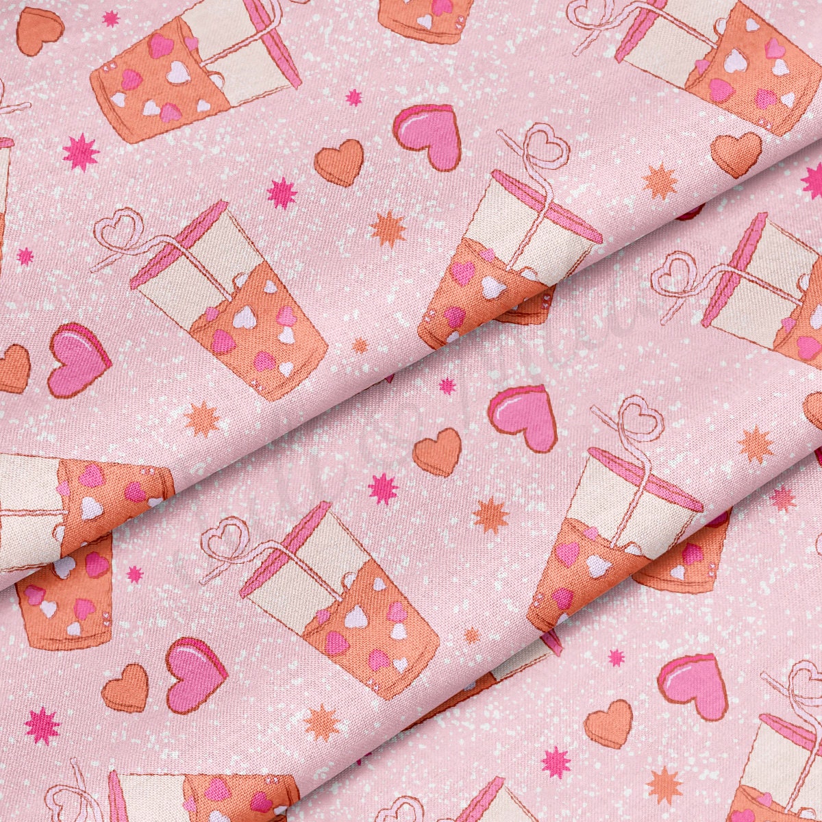 100% Cotton Fabric By the Yard Printed in USA Cotton Sateen -  Cotton CTN1211 Valentine's Day