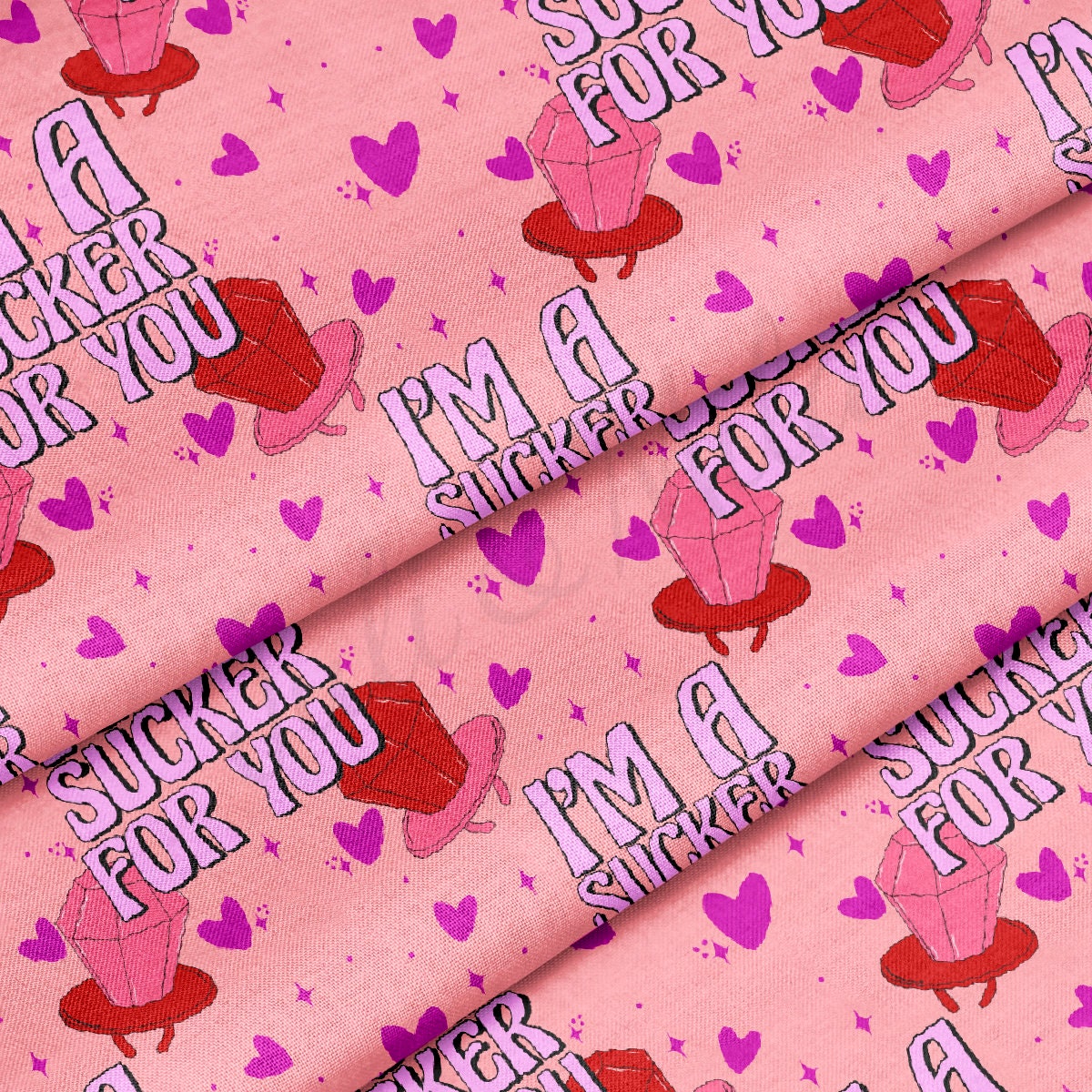 100% Cotton Fabric By the Yard Printed in USA Cotton Sateen -  Cotton CTN1213 Valentine's Day