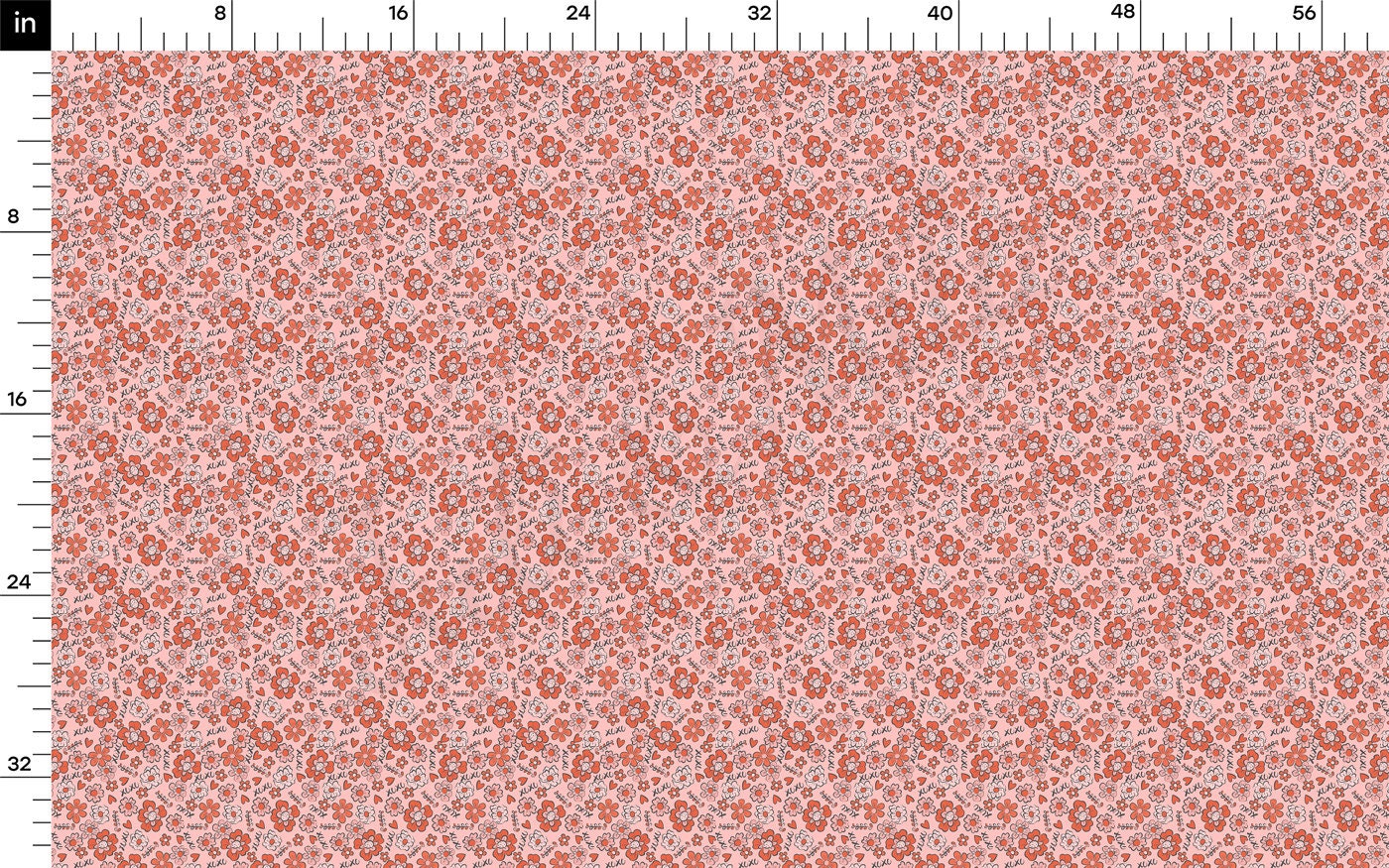 100% Cotton Fabric By the Yard Printed in USA Cotton Sateen -  Cotton CTN1215 Valentine's Day