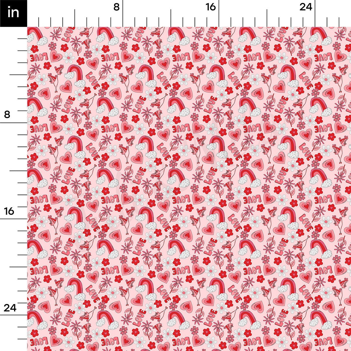 100% Cotton Fabric By the Yard Printed in USA Cotton Sateen -  Cotton CTN1220 Valentine's Day