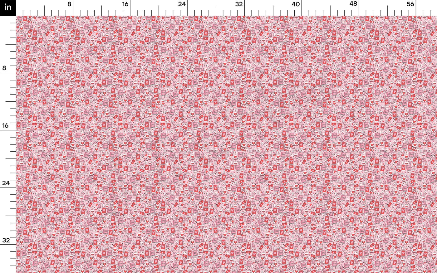 100% Cotton Fabric By the Yard Printed in USA Cotton Sateen -  Cotton CTN1223 Valentine's Day