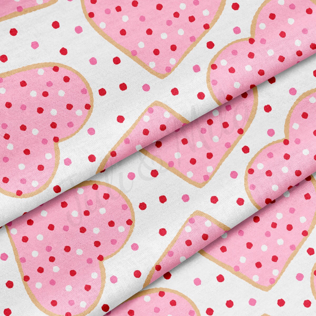 100% Cotton Fabric By the Yard Printed in USA Cotton Sateen -  Cotton CTN1224 Valentine's Day