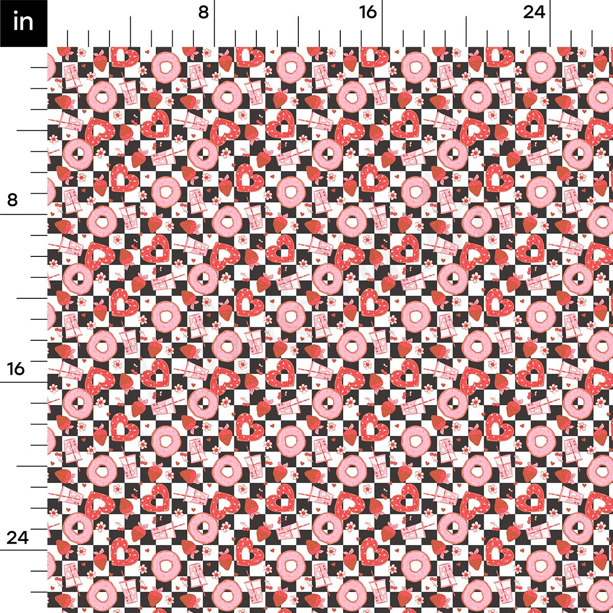 100% Cotton Fabric By the Yard Printed in USA Cotton Sateen -  Cotton CTN1226 Valentine's Day