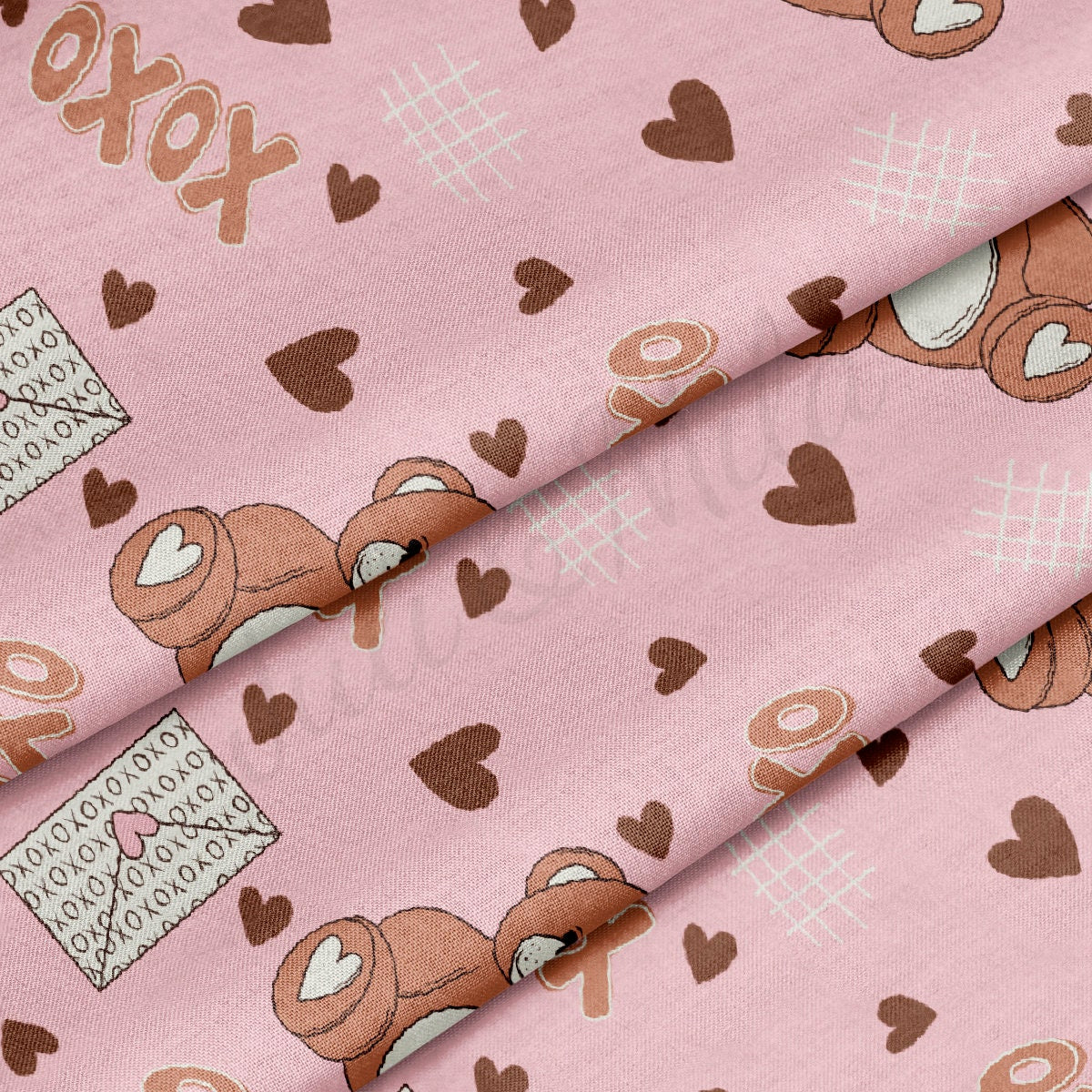100% Cotton Fabric By the Yard Printed in USA Cotton Sateen -  Cotton CTN1231 Valentine's Day