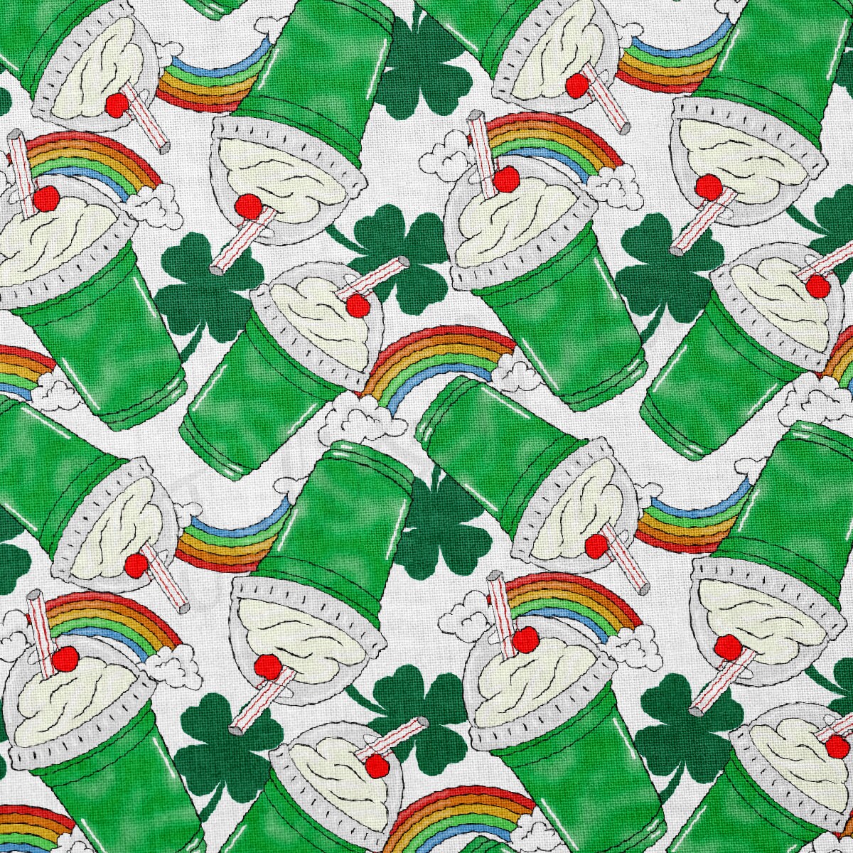 100% Cotton Fabric By the Yard Printed in USA Cotton Sateen -  Cotton CTN1242 St. Patrick's Day
