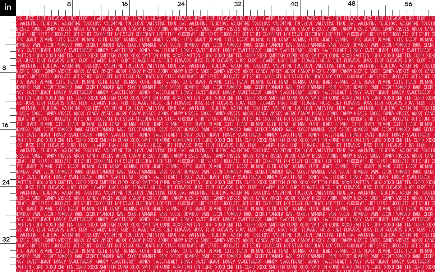100% Cotton Fabric By the Yard Printed in USA Cotton Sateen -  Cotton CTN1244 Valentine's Day