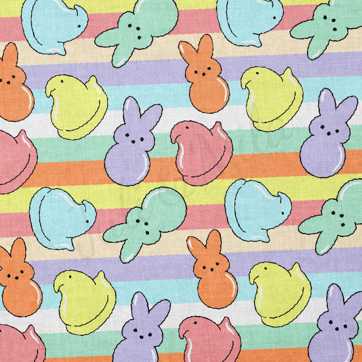100% Cotton Fabric By the Yard Printed in USA Cotton Sateen -  Cotton CTN1257 Easter