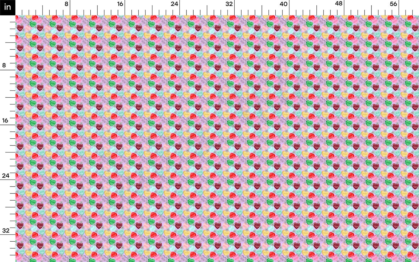 100% Cotton Fabric By the Yard Printed in USA Cotton Sateen -  Cotton CTN1263 Valentine's Day