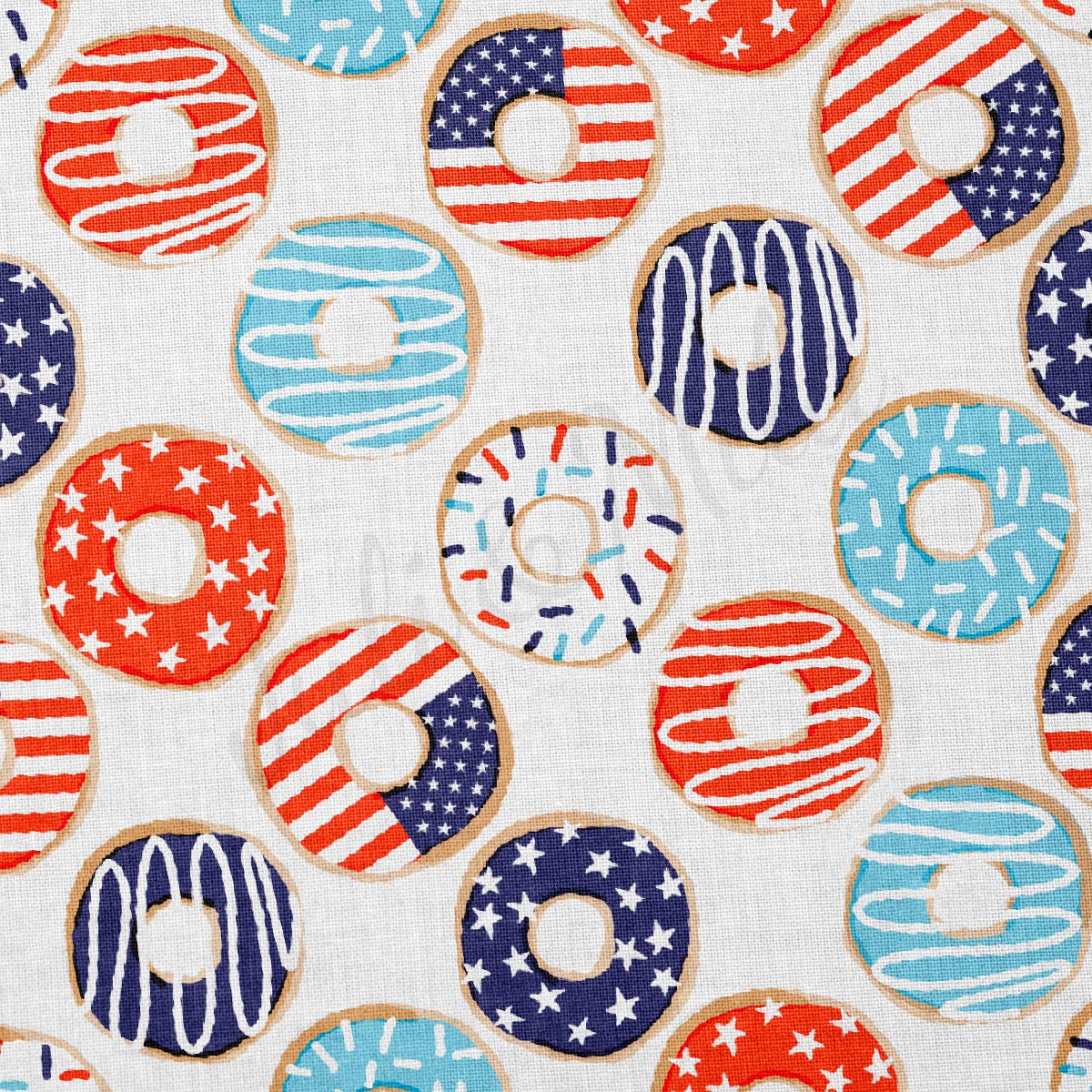 100% Cotton Fabric By the Yard Printed in USA Cotton Sateen -  Cotton CTNPT59 4th of July