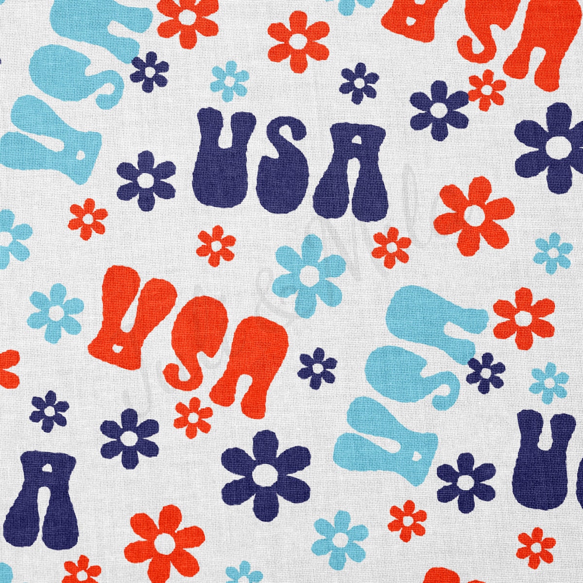 100% Cotton Fabric By the Yard Printed in USA Cotton Sateen -  Cotton CTNPT60 4th of July