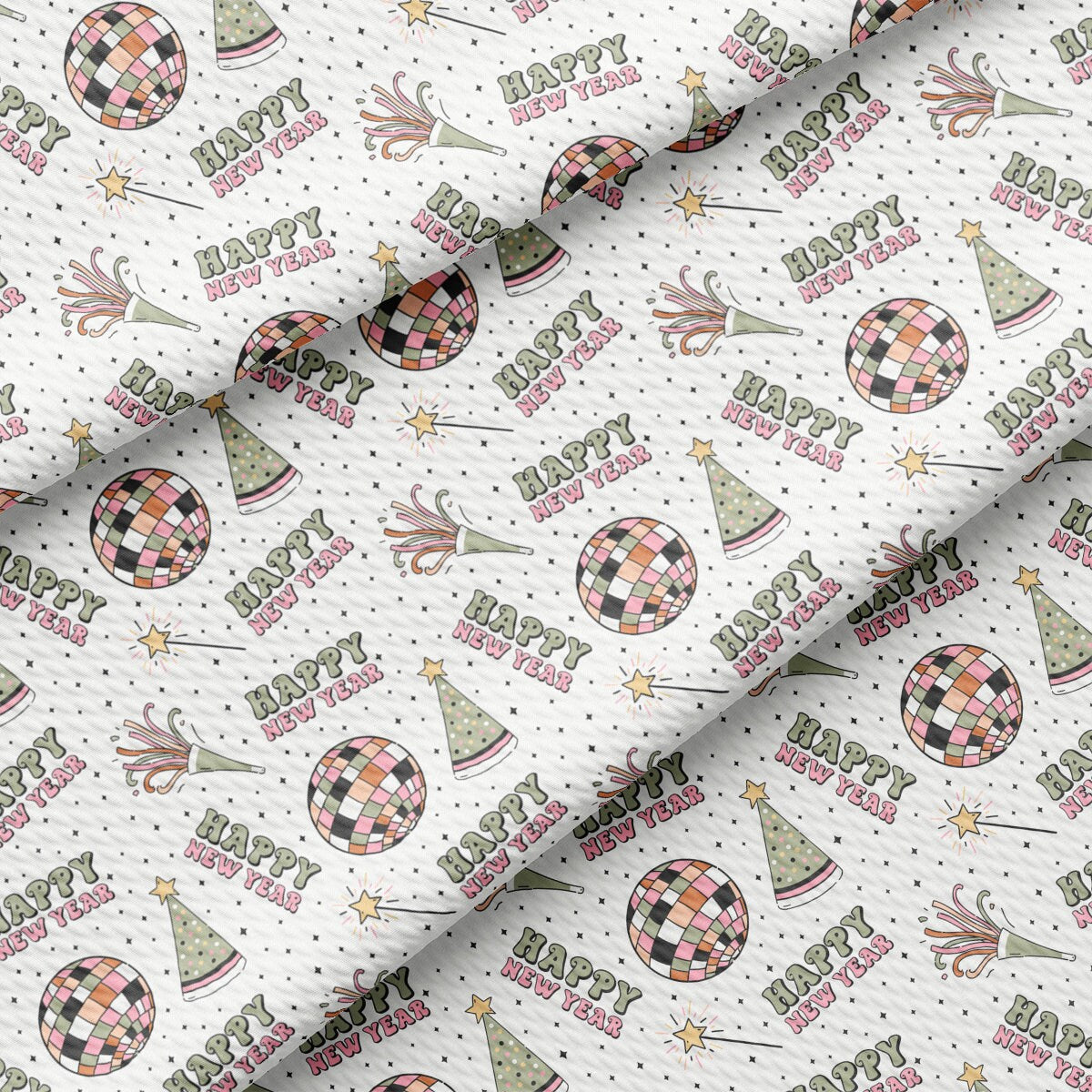 a white wrapping paper with a pattern of christmas trees