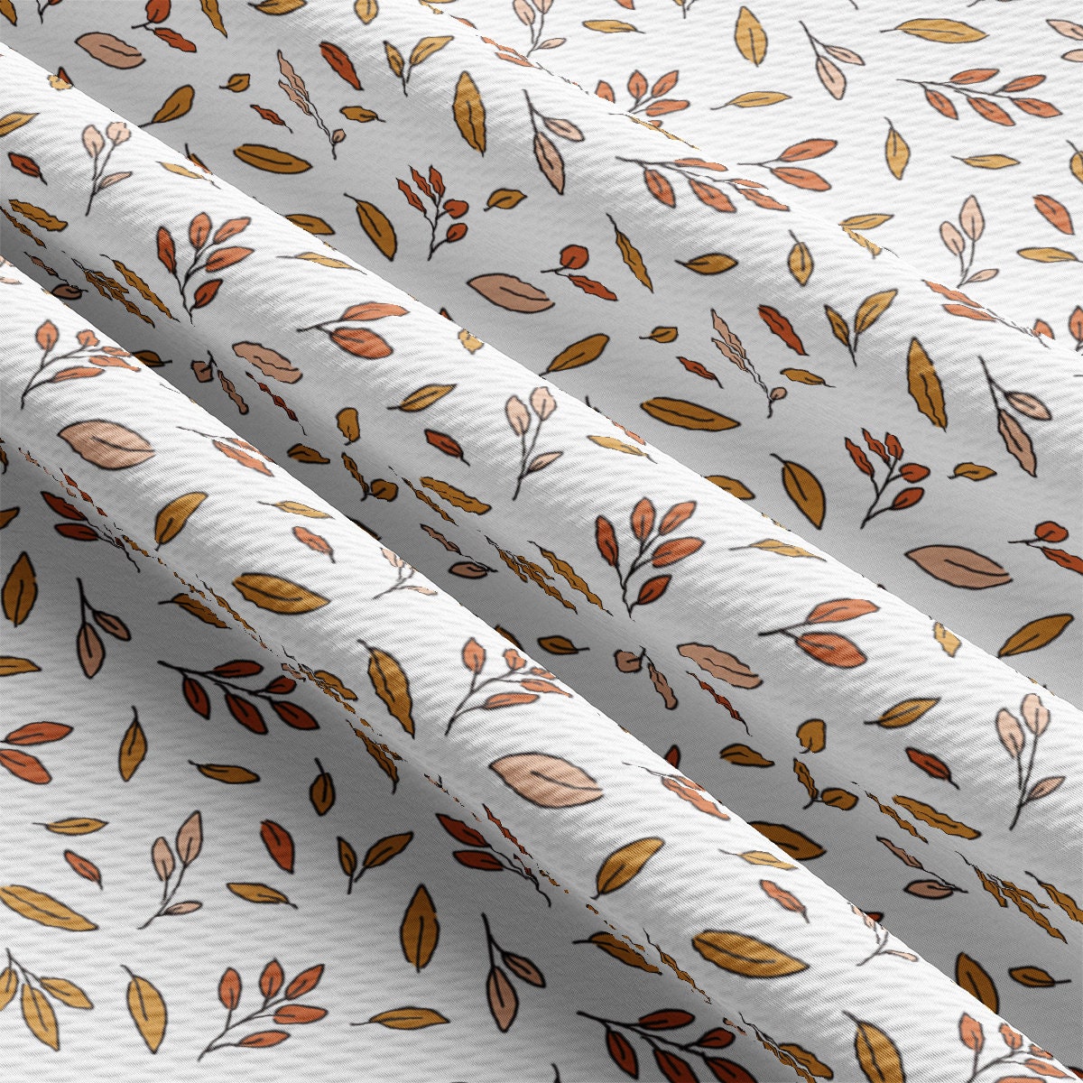 a pattern of leaves on a white background