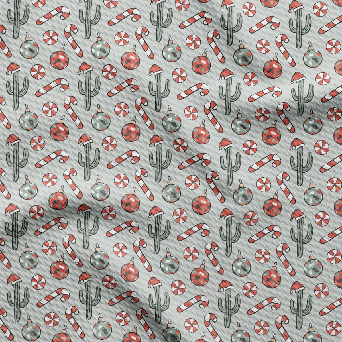 a pattern of red and white polka dots on a gray background