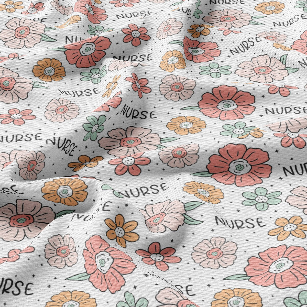 a close up of a flower print fabric