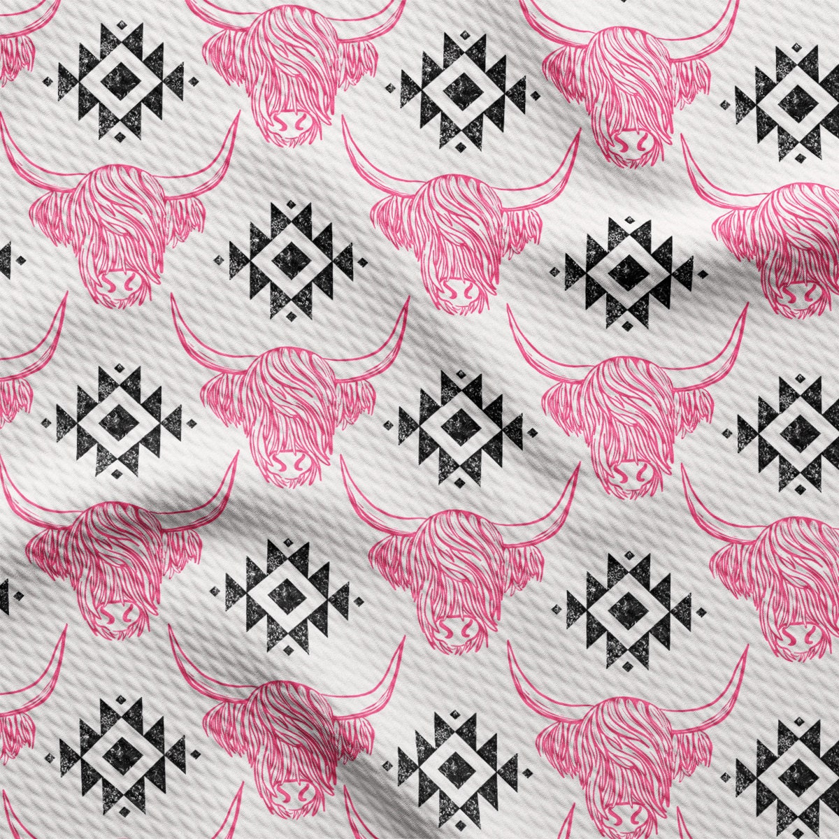 a pink and black pattern on a white background