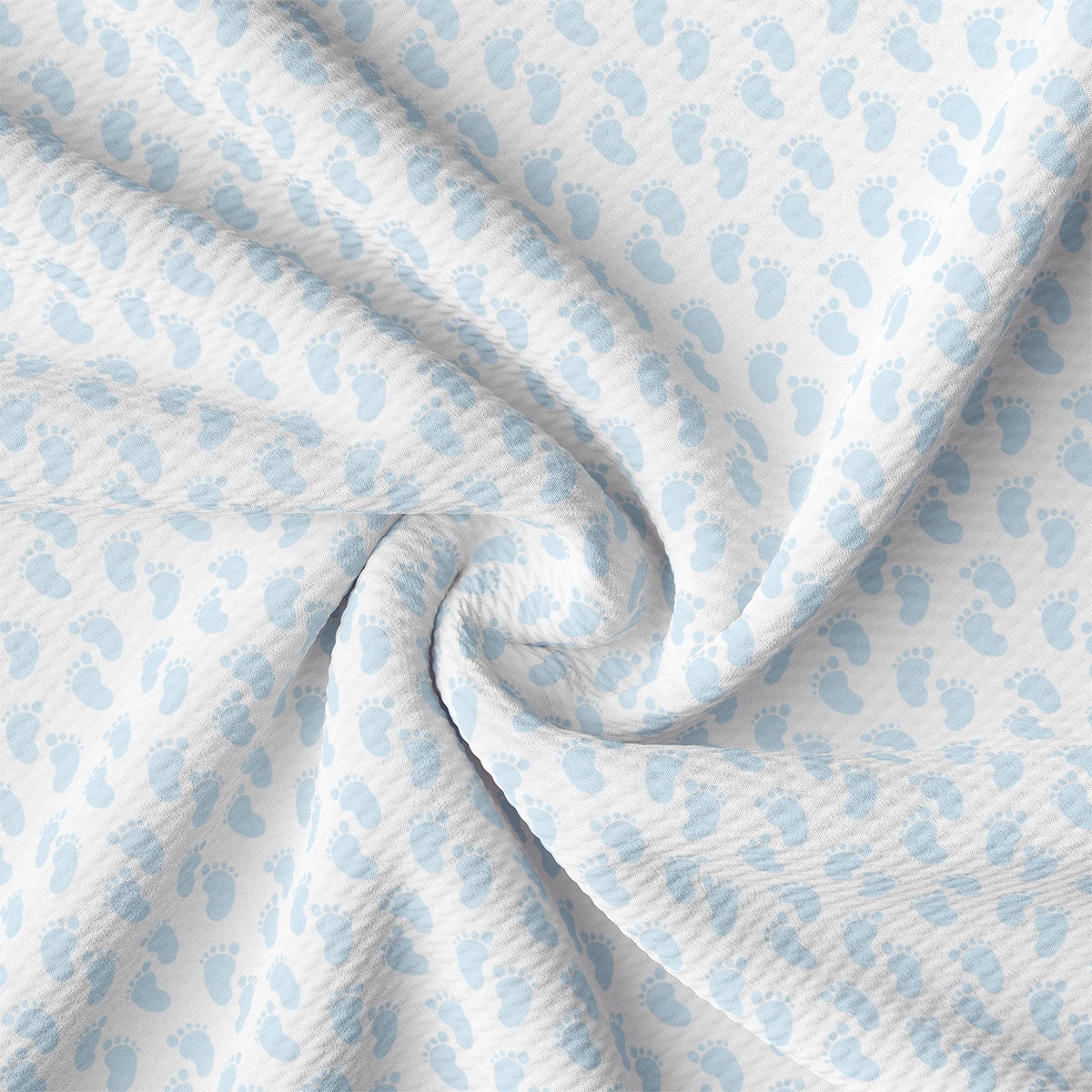 a close up of a blue and white fabric