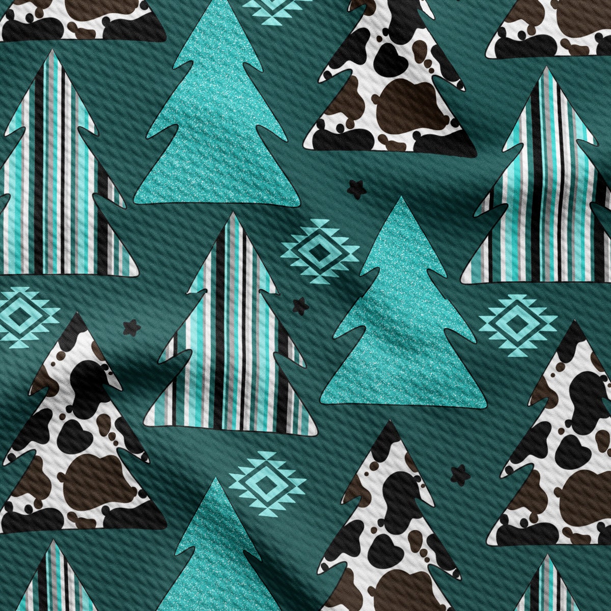 a cow print pattern on a green background