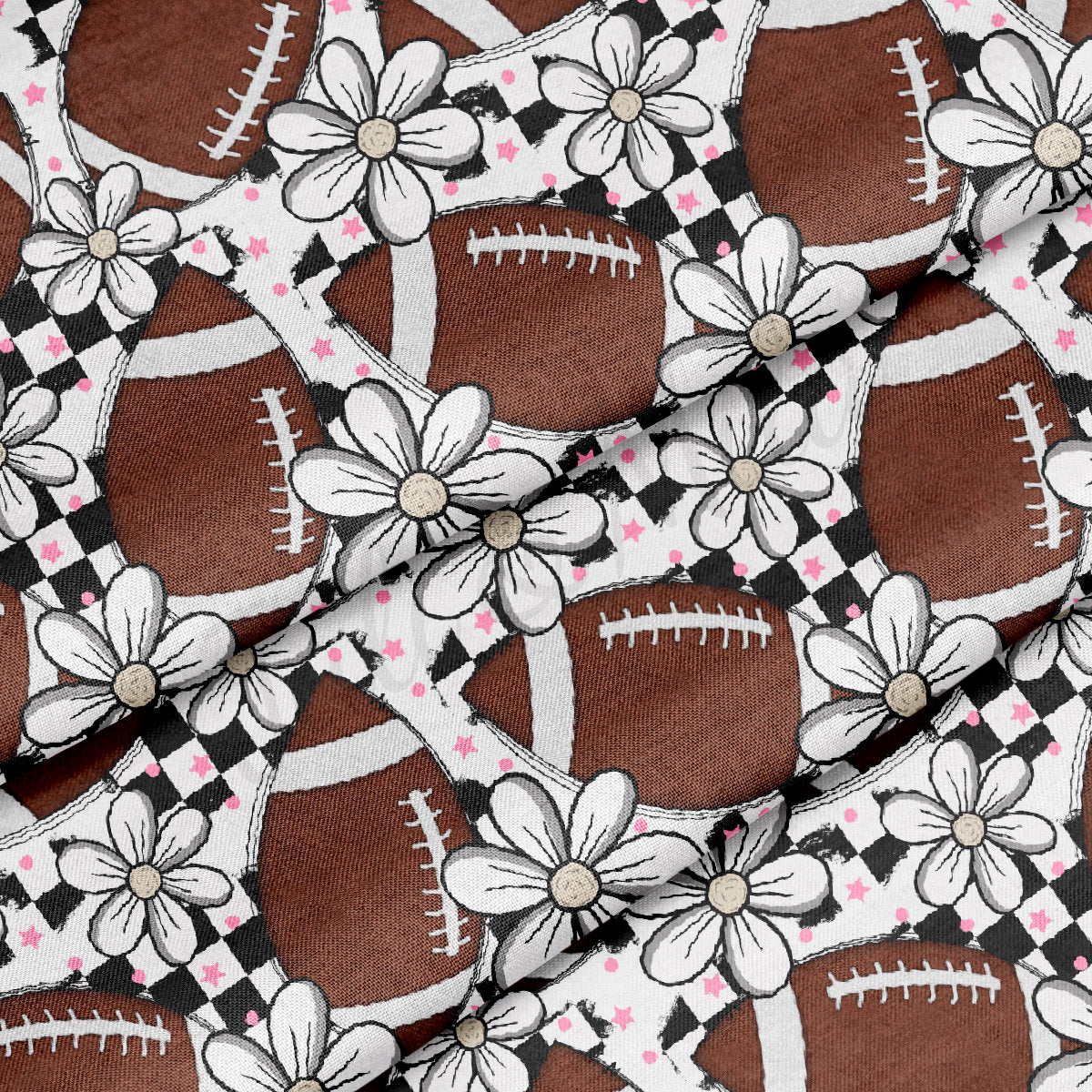 100% Cotton Fabric By the Yard Printed in USA Cotton Sateen -  Cotton CTN1362 Football