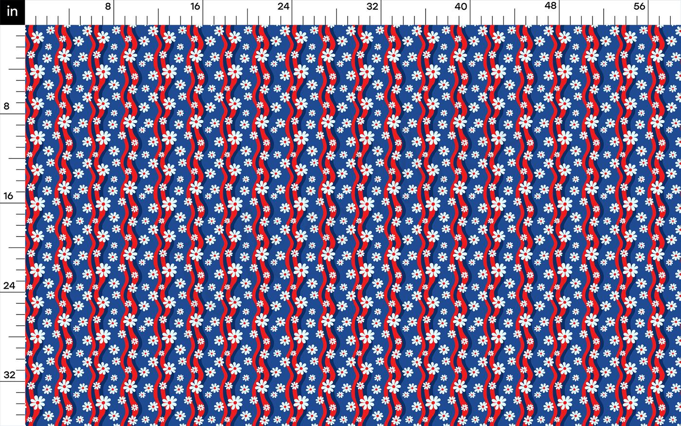 a red, white and blue pattern with stars on it
