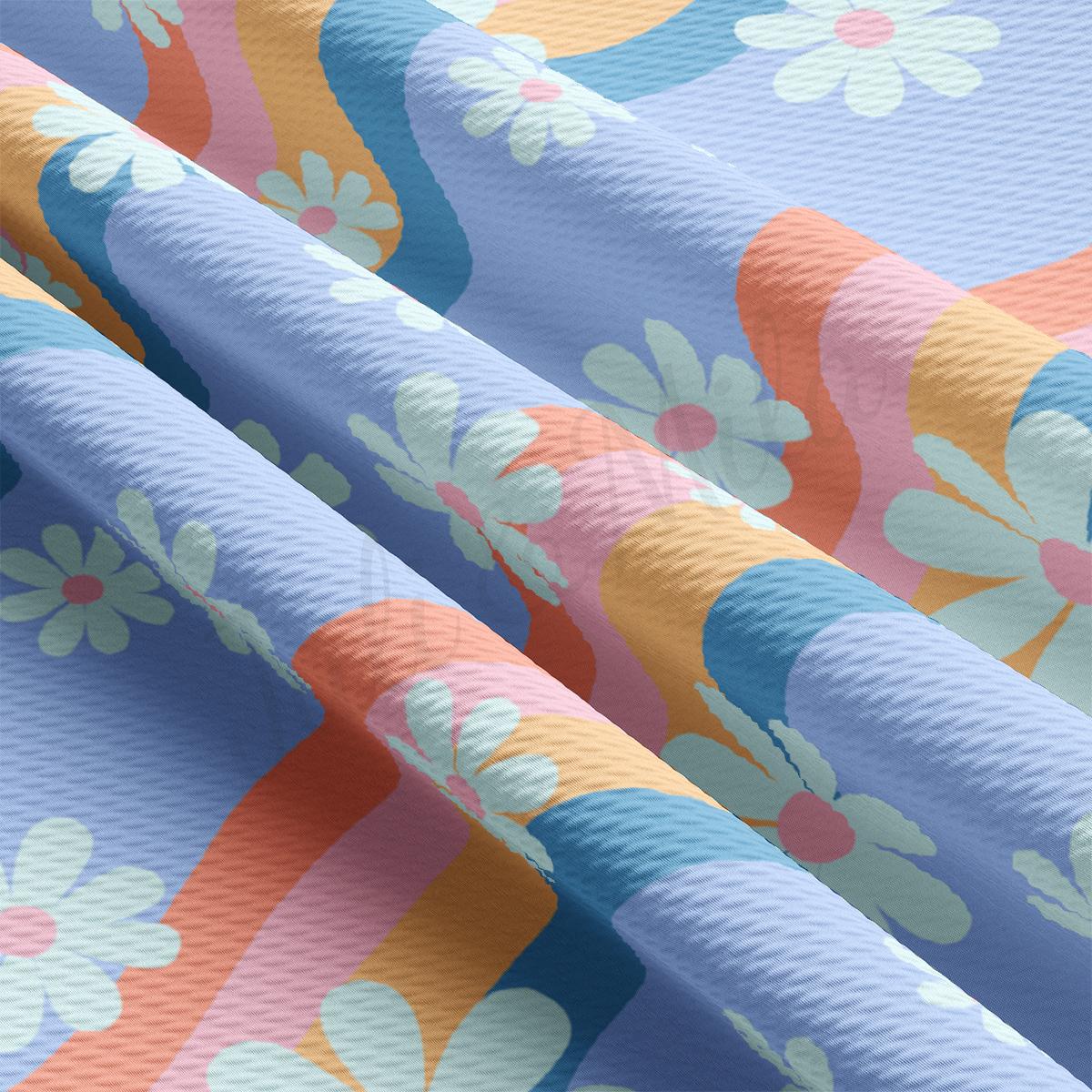 a close up of a flowery pattern on a blue background