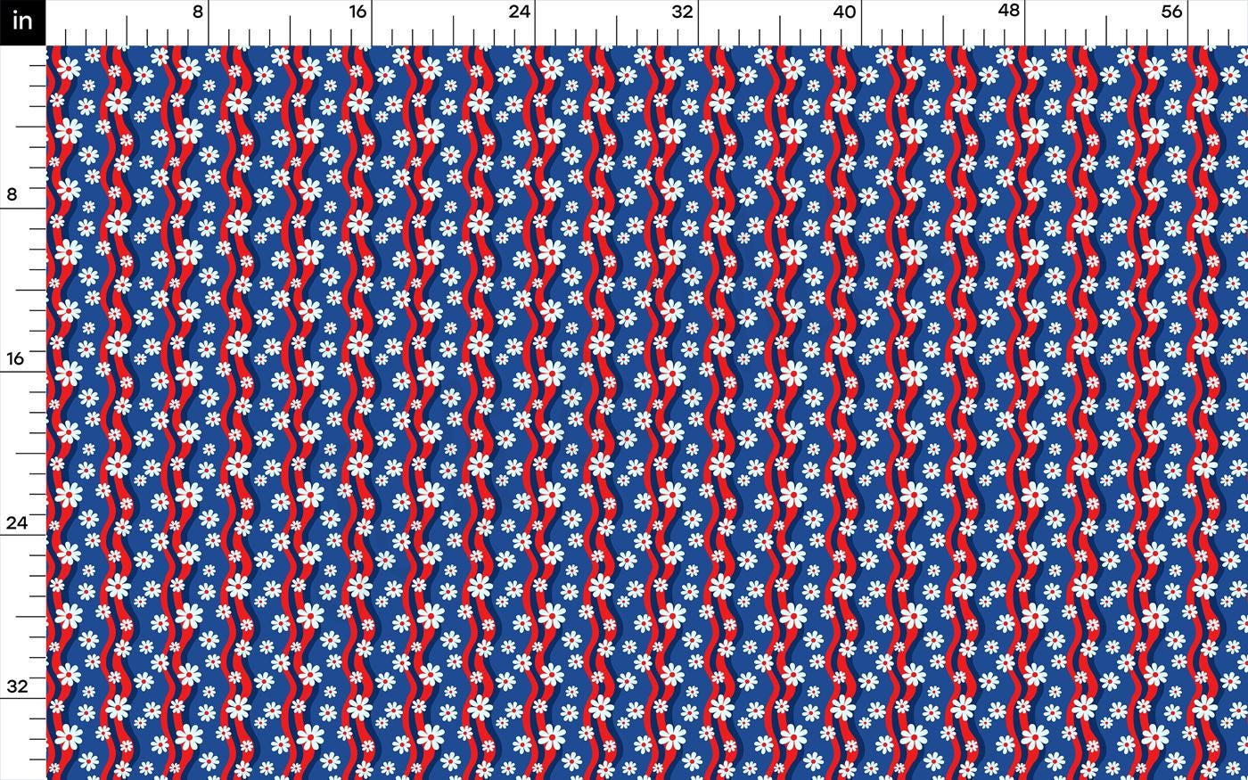 a red, white and blue pattern with stars on it