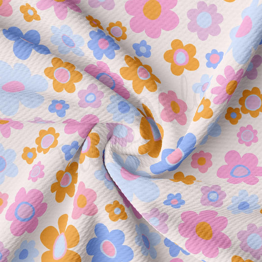 a close up of a flower print fabric